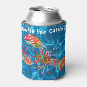 Colourful Maine Red Lobster Can Cooler