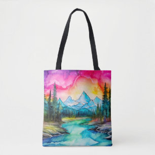 Colourful Majestic Landscape At Sunset Tote Bag