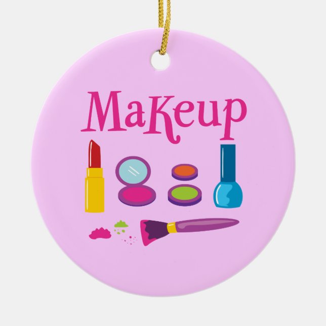 Colourful Makeup Ceramic Ornament (Front)
