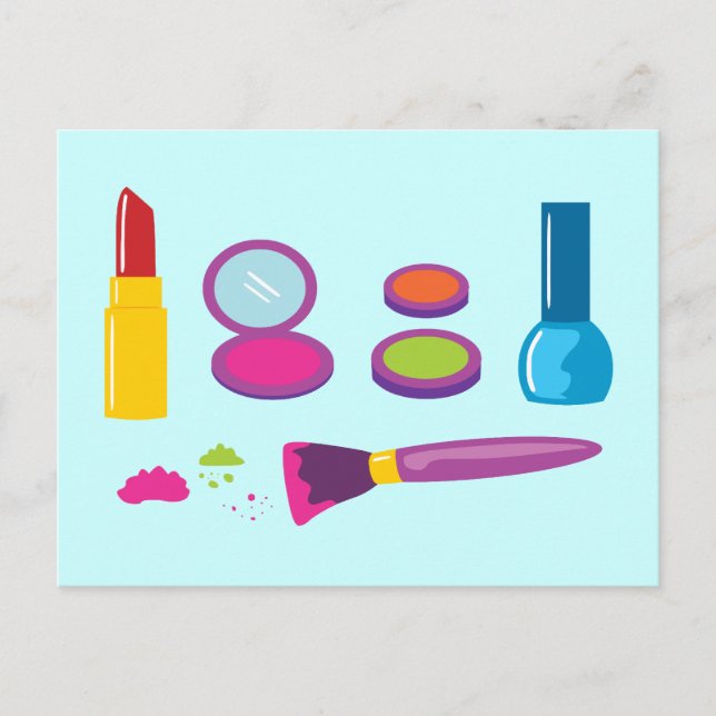 Colourful Makeup Postcard (Front)