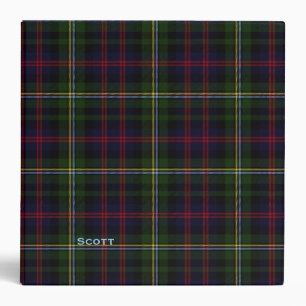 Colourful Malcolm Tartan Plaid Custom Binder