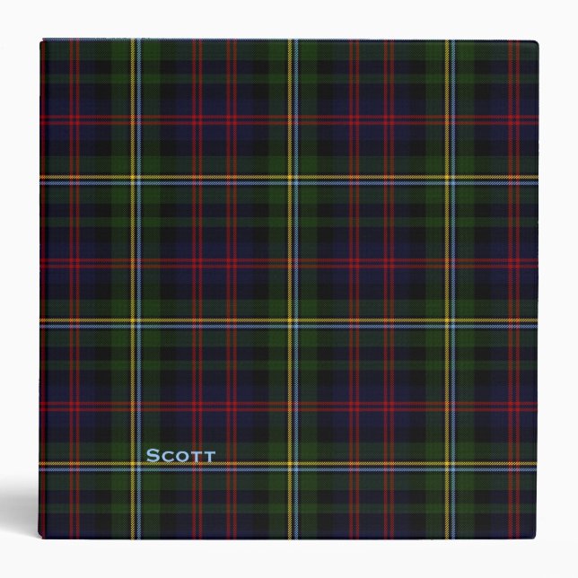 Colourful Malcolm Tartan Plaid Custom Binder (Front)