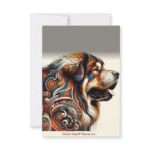 Colourful Male head note card (blank inside)