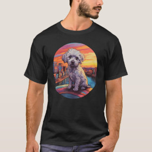 Colourful Maltese Dog Dad Mom Graffity T-Shirt