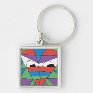 Colourful Man Abstract Keychain