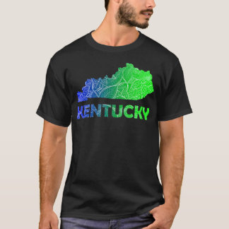 Colourful mandala art map of Kentucky with text in T-Shirt