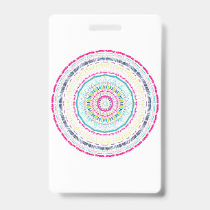 colourful mandala badge