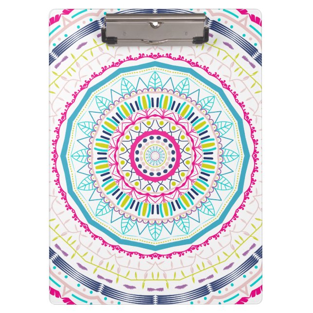 colourful mandala clipboard (Front)