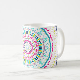 colourful mandala coffee mug