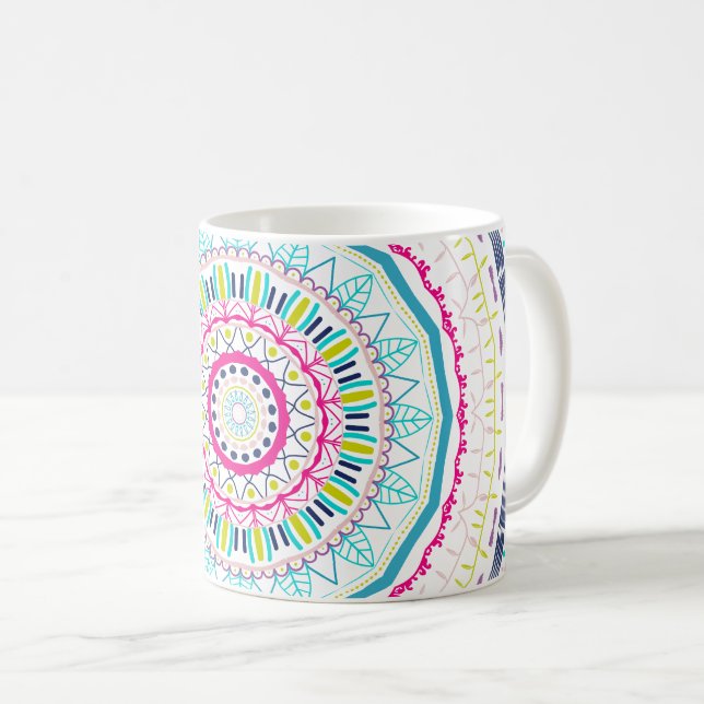 colourful mandala coffee mug (Front Right)