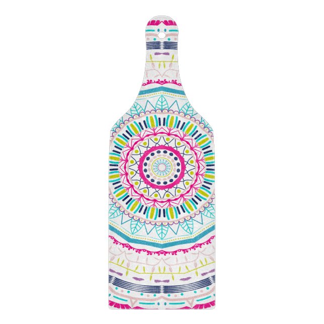 colourful mandala cutting board (Front)