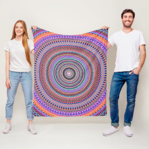 colourful mandala designs fleece blanket