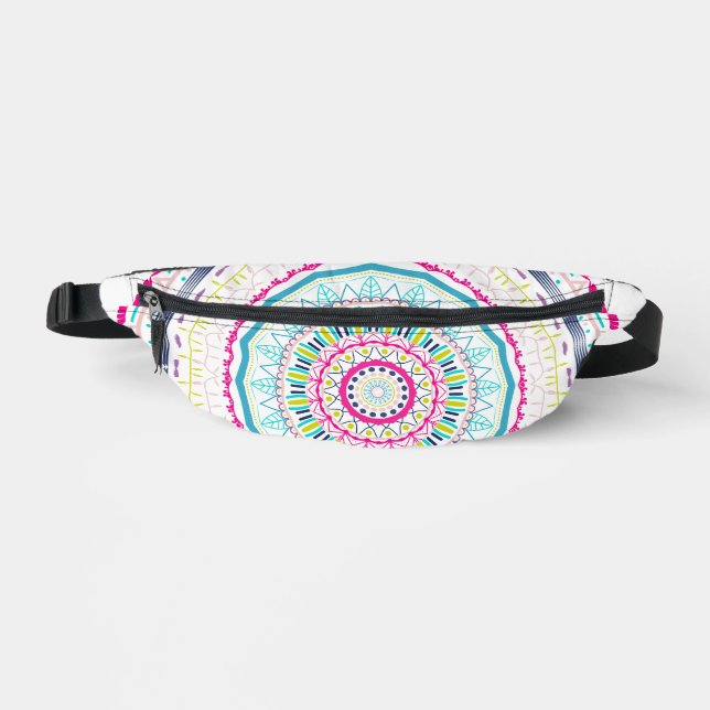 colourful mandala fanny pack (Front)