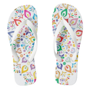 Colourful Mandala Flip Flops