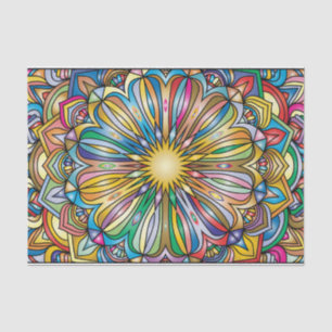 Colourful Mandala Flower Abstract Geometric Patter Tissue Paper