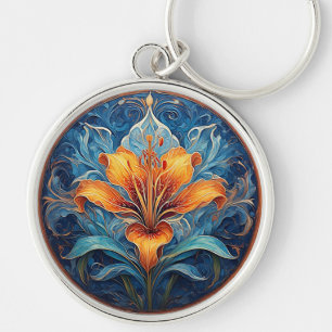 Colourful Mandala Flower Design Keychain