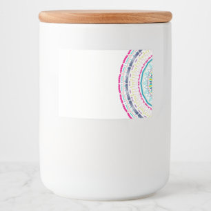 colourful mandala food label