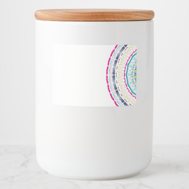 colourful mandala food label (Front)
