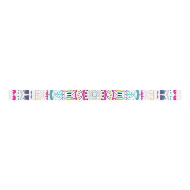 colourful mandala grosgrain ribbon (Front)