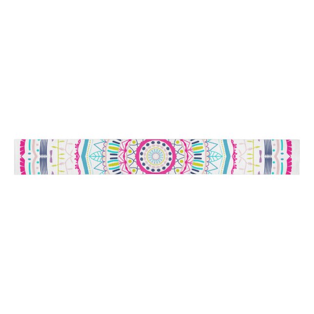 colourful mandala grosgrain ribbon (Front)