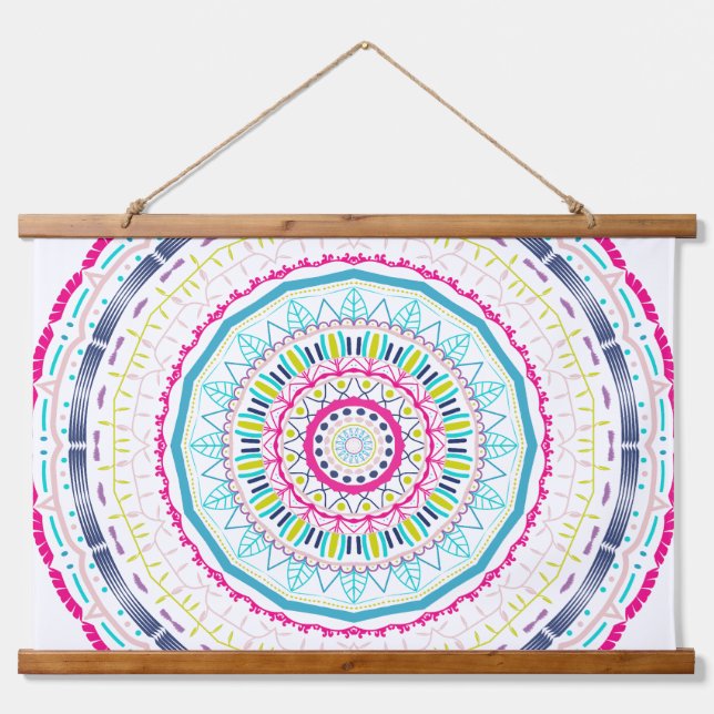 colourful mandala hanging tapestry (Front)