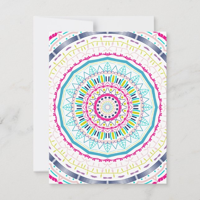 colourful mandala holiday card (Front)