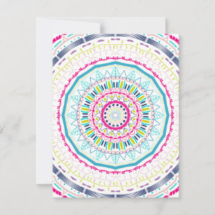 colourful mandala holiday card