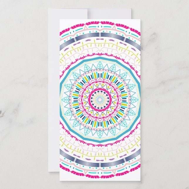 colourful mandala holiday card (Front)