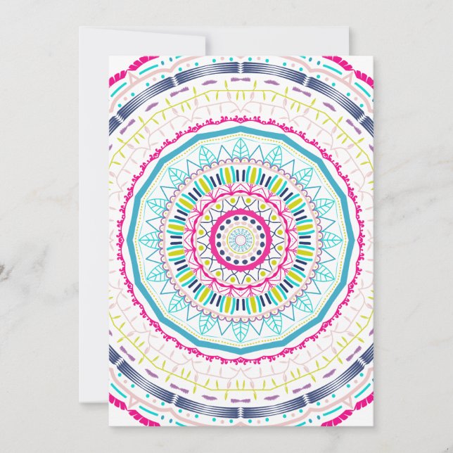 colourful mandala holiday card (Front)
