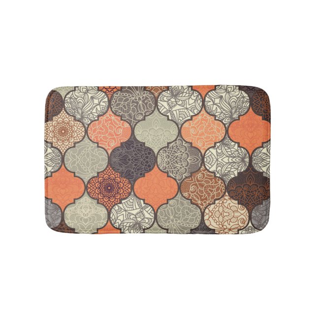 Colourful Mandala: Islamic Patchwork Seamless. Bath Mat (Front)