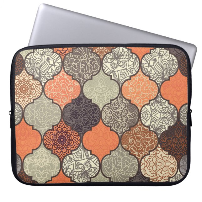 Colourful Mandala: Islamic Patchwork Seamless. Laptop Sleeve (Front)