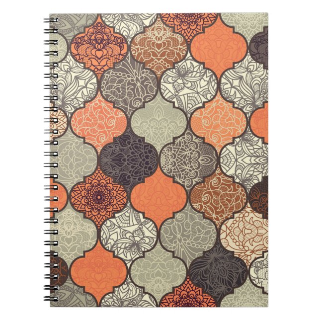Colourful Mandala: Islamic Patchwork Seamless. Notebook (Front)