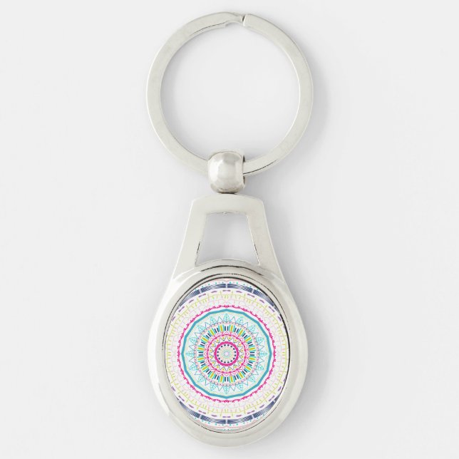 colourful mandala keychain (Front)