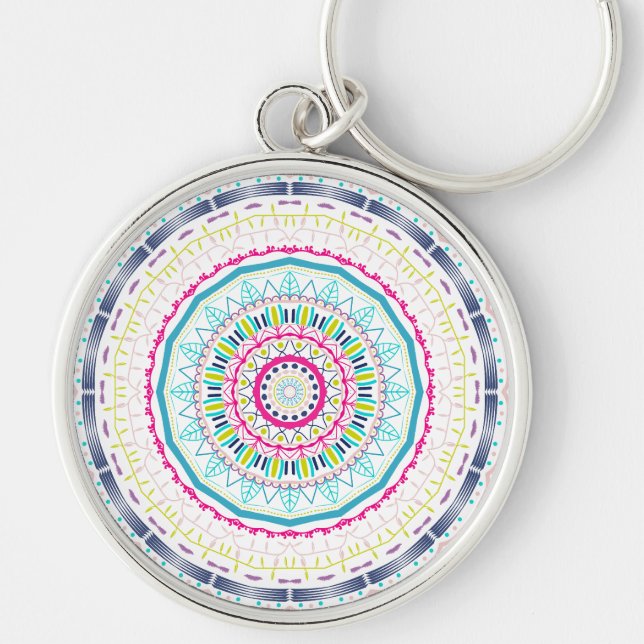 colourful mandala keychain (Front)