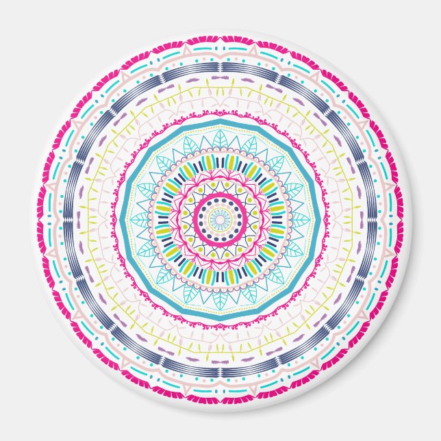 colourful mandala magnet (Front)