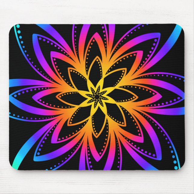 Colourful Mandala Mouse Pad (Front)