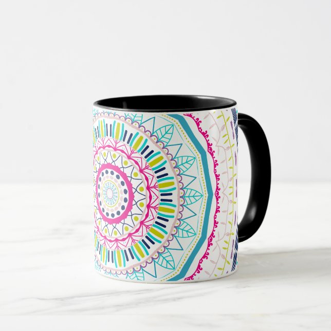 colourful mandala mug (Front Right)