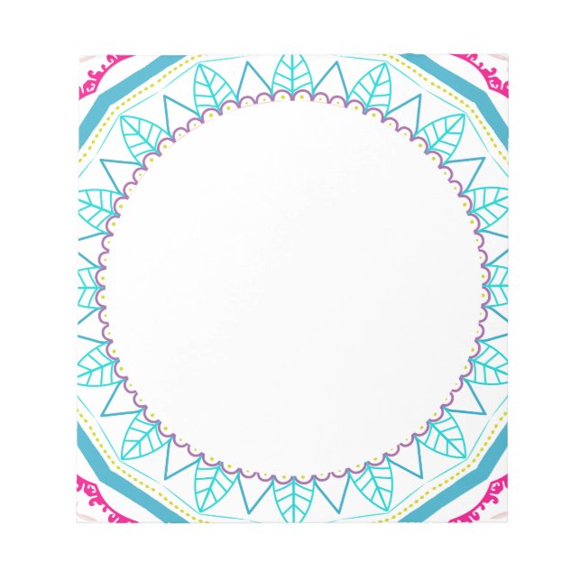 colourful mandala notepad (Front)