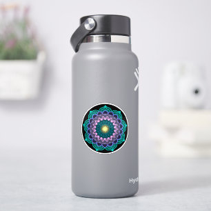Colourful Mandala on Black Background