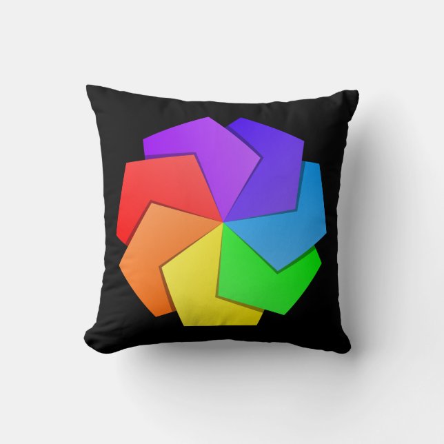 Colourful Mandala Pattern Paper Sheets Throw Pillow (Front)