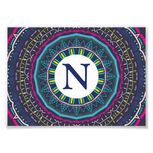 colourful mandala photo print (Front)