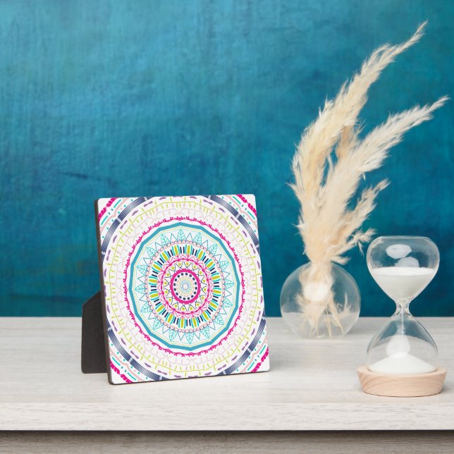 colourful mandala plaque (Insitu)