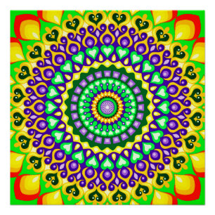 Colourful Mandala Poster