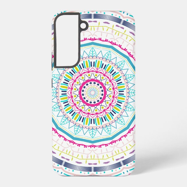 colourful mandala samsung galaxy s22+ case (Back)