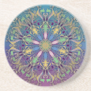 Colourful Mandala Sandstone Coaster