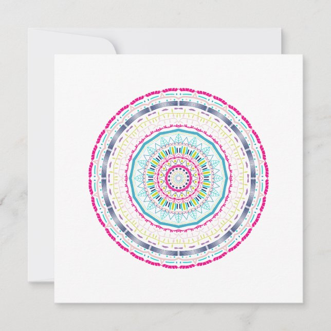 colourful mandala save the date (Front)