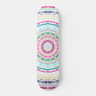 colourful mandala skateboard