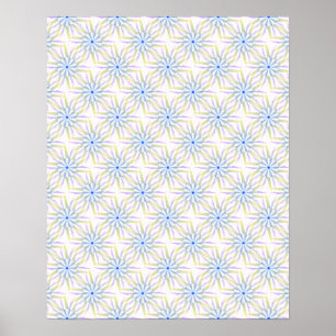 Colourful Mandala Starburst Pattern Poster