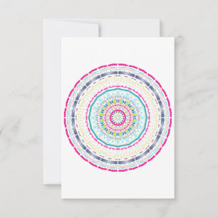 colourful mandala thank you card