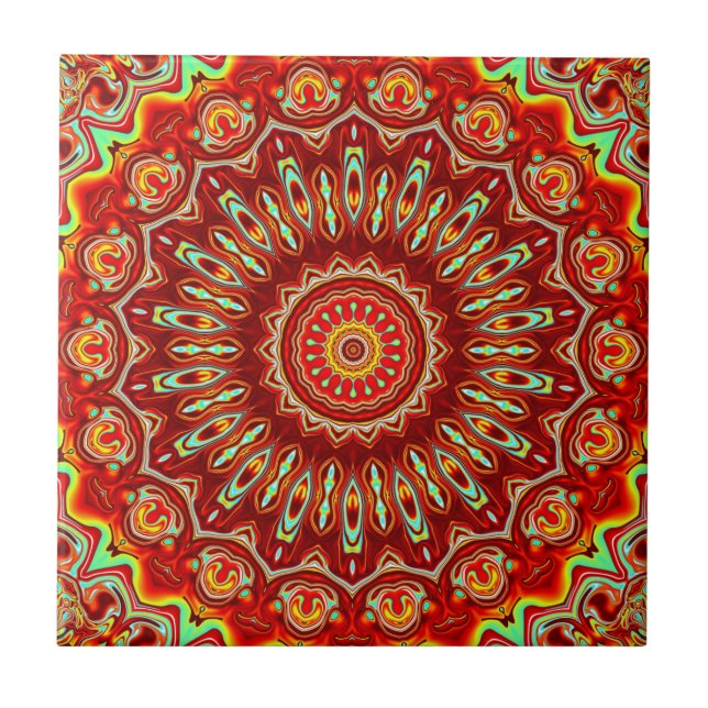 colourful mandala tile (Front)